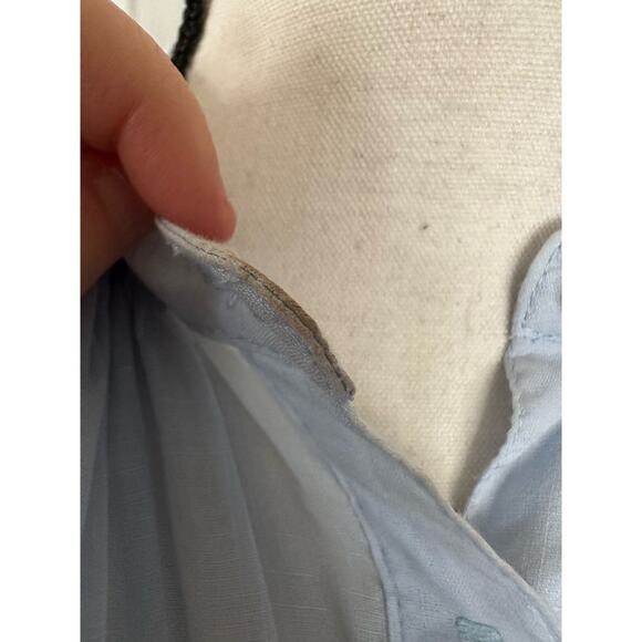 Koch Fern Top | sz SMALL | Light Blue | Cotton Linen Blend - Picture 4 of 16